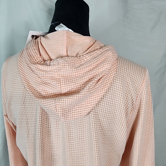 New w/tags! WEATHERPROOF‎ VINTAGE Size Small Lightweight Gingham Check Hoodie - Picture 6 of 11